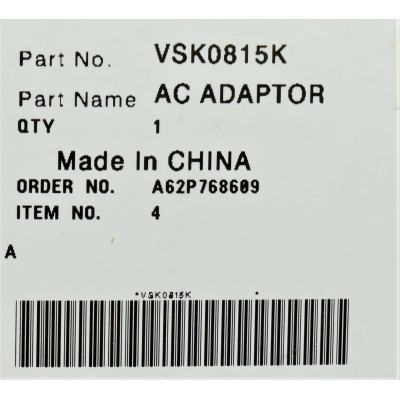 Мережевий адаптер для відеокамери Panasonic VSK0815K